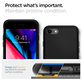 Spigen - Ovitek Liquid Air za iPhone 7, 8, SE 2020 & SE 2022, črna