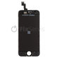 Zaslon za iPhone 5S, SE, Black, Steklo na dotik z okvirjem