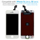 Zaslon za iPhone 5S, SE, White, Steklo na dotik z okvirjem