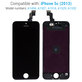 Apple iPhone 5C - LCD zaslon + steklo na dotik + okvir (Black) TFT
