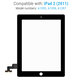 Steklo na dotik za iPad 2, Black