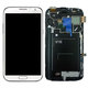 Samsung Galaxy Note 2 N7100 - LCD zaslon + steklo na dotik + okvir (Marble White) - GH97-14112A Genuine Service Pack