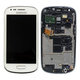 Samsung Galaxy S3 Mini i8190 - LCD zaslon + steklo na dotik + okvir (White) - GH97-14204A Genuine Service Pack