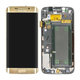 Samsung Galaxy S6 Edge G925F - LCD zaslon + steklo na dotik + okvir (Gold Platinum) - GH97-17162C, GH97-17317C, GH97-17334C Genuine Service Pack