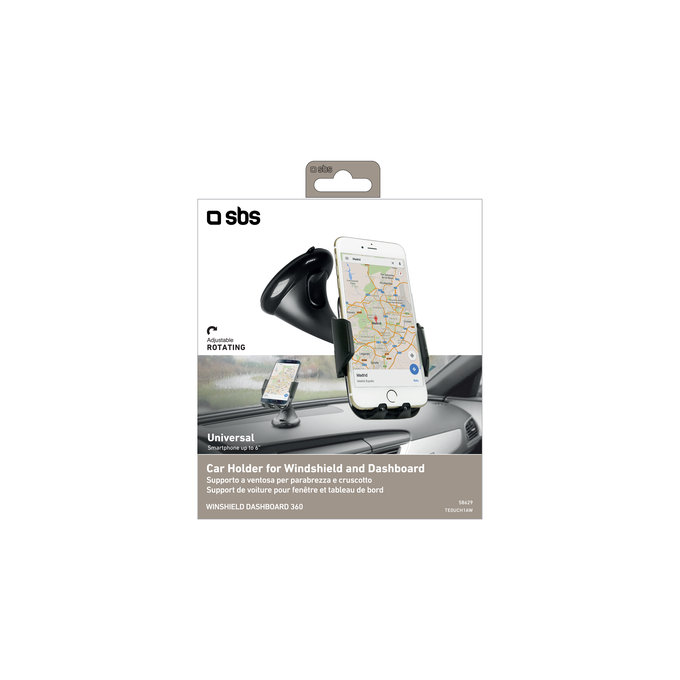 SBS - Avtomobilsko držalo, univerzalno FREEWAY s priseskom, črno