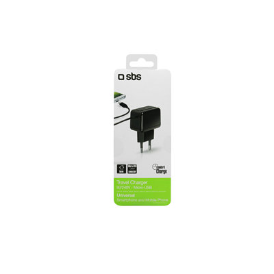 SBS - 5W polnilni adapter z mikro-USB, črn