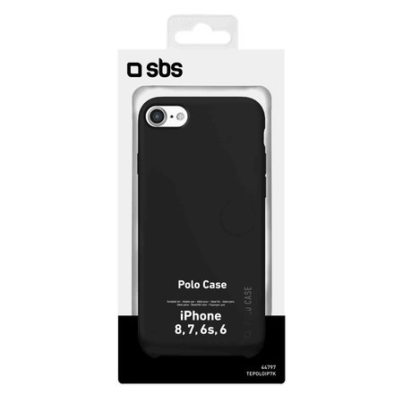 SBS - Polo Case za iPhone 6, 6s, 7, 8, SE 2020 in SE 2022, črn