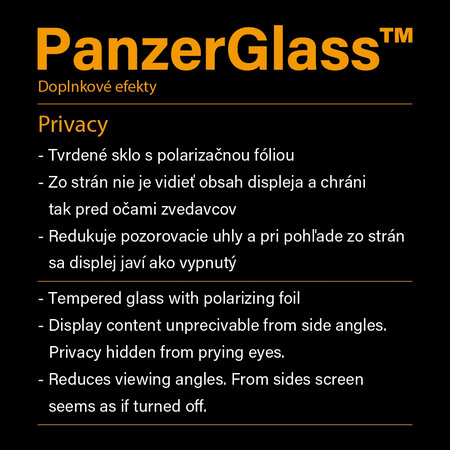 PanzerGlass - Kaljeno Steklo Privacy Standard Fit za iPhone X, XS in 11 Pro, transparent