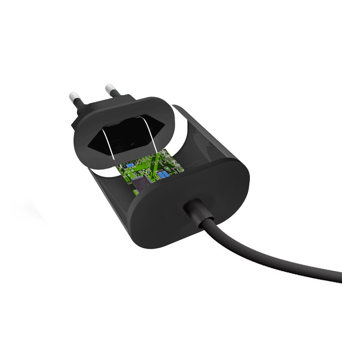 SBS - 10 W polnilni adapter z USB-C, črn