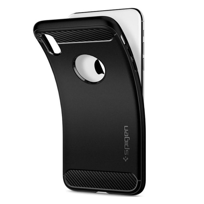 Spigen - Ovitek Rugged Armor za iPhone XR, črna