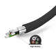 SBS - Avtopolnilec 2x USB + USB / USB-C kabel, črn