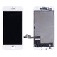 Zaslon In-Cell za iPhone 7, White, Steklo na dotik z okvirjem, FixPremium