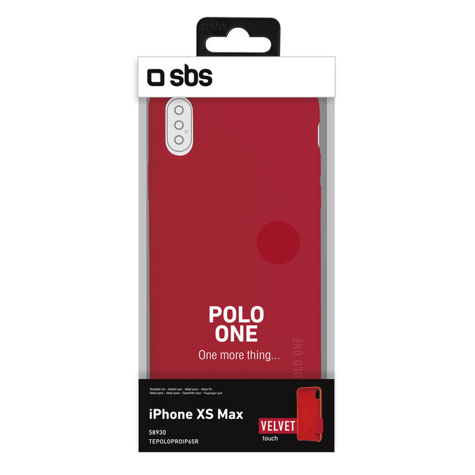 SBS - Ovitek Polo One za iPhone XS Max, rdeč