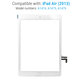 Steklo na dotik z gumbom Domov za iPad Air, iPad (5th Gen 2017), White