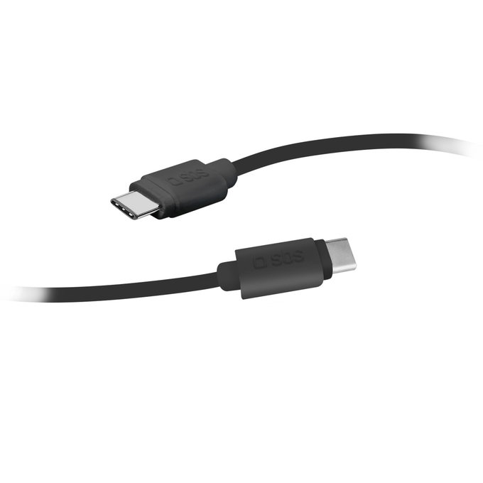 SBS - kabel USB-C / USB-C (1,5 m), črn