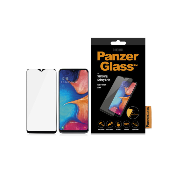 PanzerGlass - Kaljeno Steklo Case Friendly za Samsung Galaxy A10e in A20e, črn
