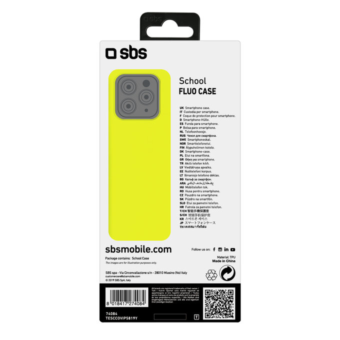 SBS - Šolski ovitek za iPhone 11 Pro, rumen