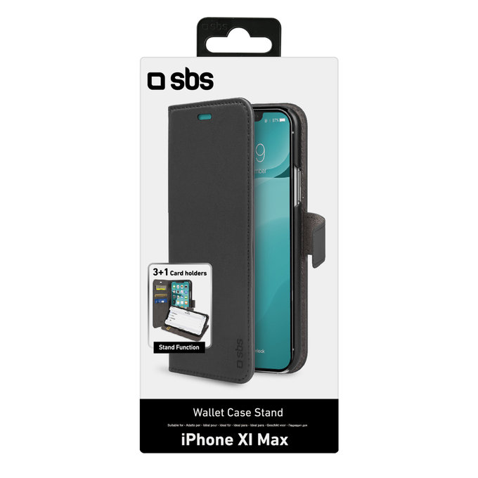 SBS - Ovitek Wallet Stand za iPhone 11 Pro Max, črn