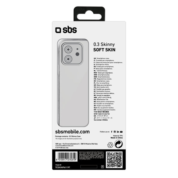 SBS - Ovitek Skinny za iPhone 11, prozoren