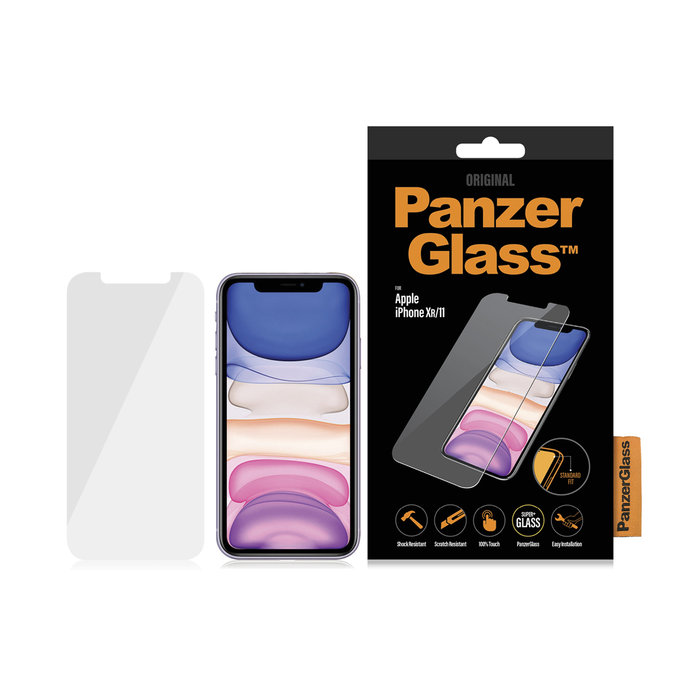 PanzerGlass - Kaljeno Steklo Standard Fit za iPhone XR in 11, transparent