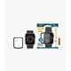 PanzerGlass - Tempered Glass Full Silicone za Apple Watch Series 4, 5, 6, SE (1. gen) in SE (2. gen) 44mm, črna