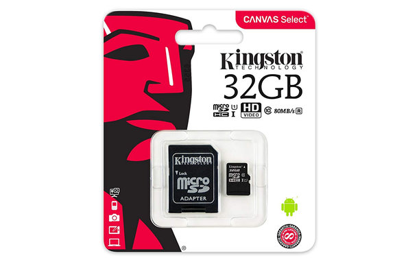 Kingston - MicroSDHC pomnilniška kartica Canvas Select Plus, 32 GB, SD adapter