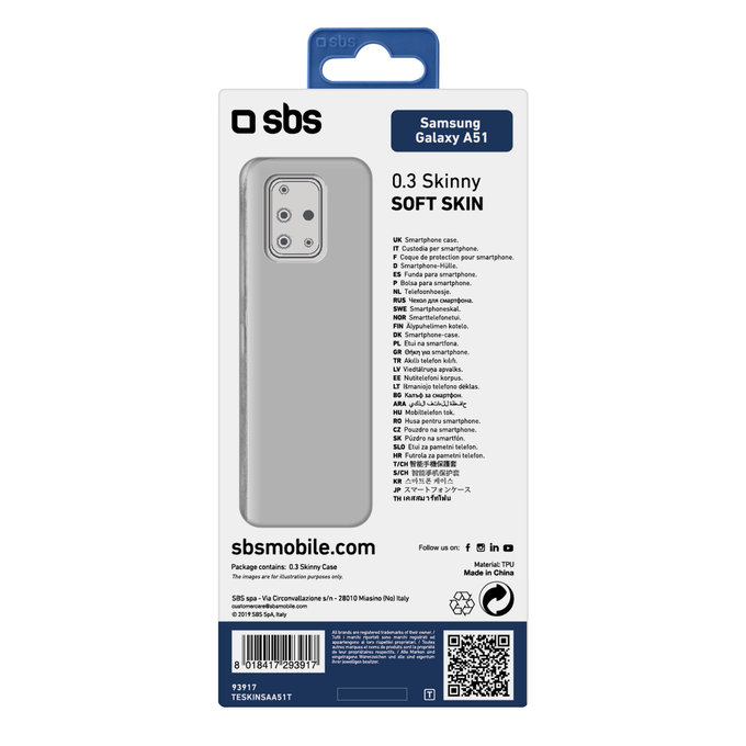 SBS - Ovitek Skinny za Samsung Galaxy A51, prozoren