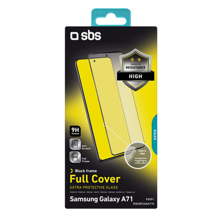 SBS - Tempered Glass Full Cover za Samsung Galaxy A71, črna