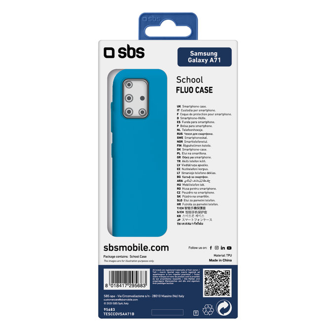 SBS - Šolski ovitek za Samsung Galaxy A71, moder