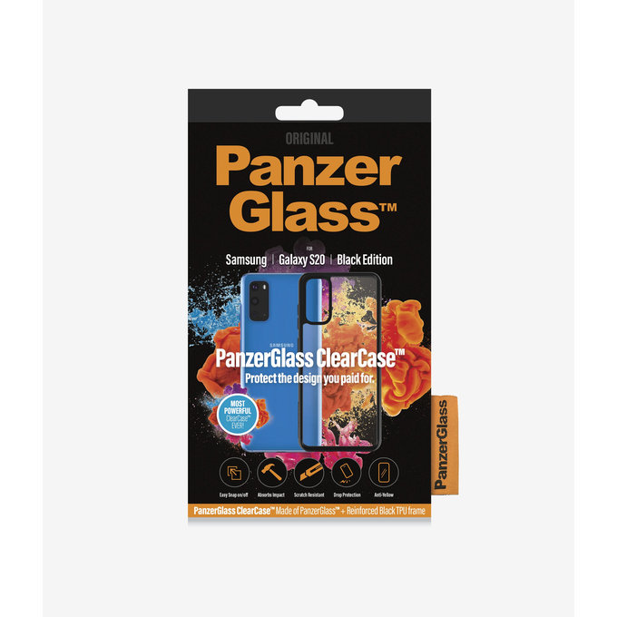 PanzerGlass - Ovitek ClearCase za Samsung Galaxy S20, črn
