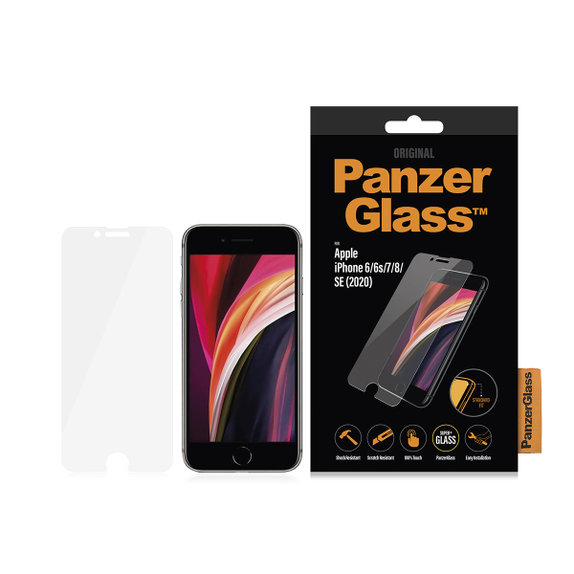PanzerGlass - Kaljeno Steklo Standard Fit za iPhone SE 2020, 8, 7, 6s, 6, transparent