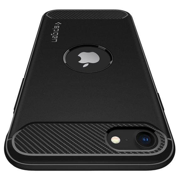 Spigen - Ovitek Rugged Armor za iPhone SE 2020 & SE 2022, črna