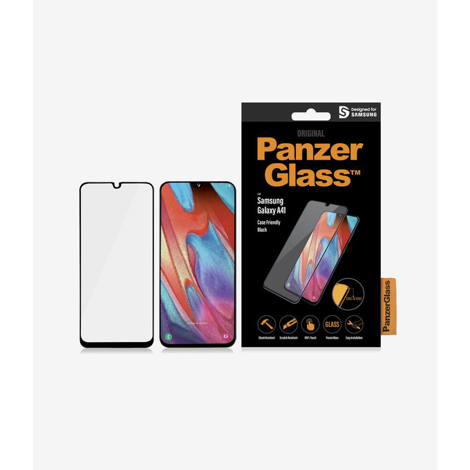 PanzerGlass - Kaljeno Steklo Case Friendly za Samsung Galaxy A41, črn