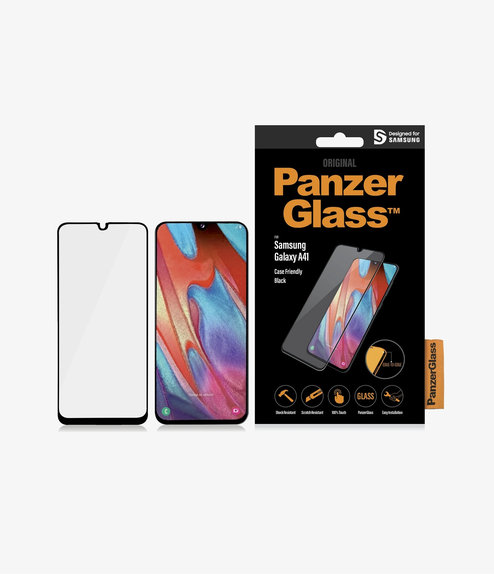 PanzerGlass - Kaljeno Steklo Case Friendly za Samsung Galaxy A41, črn