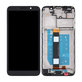 Motorola Moto E6 Play - LCD zaslon + steklo na dotik + okvir (Black) TFT