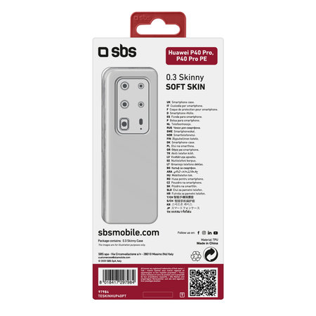 SBS - Ovitek Skinny za Huawei P40 Pro, P40 Pro, prozoren