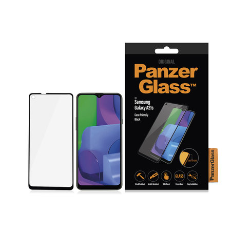 PanzerGlass - Kaljeno Steklo Case Friendly za Samsung Galaxy A21s, črn