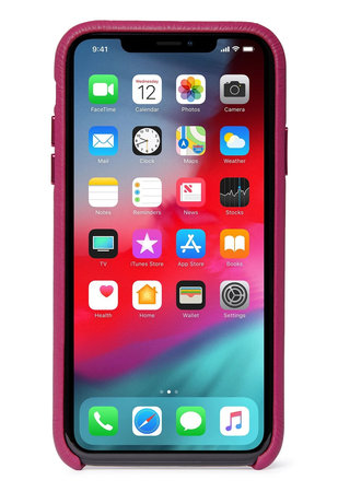 Decoded Leather Back Cover usnjena torbica za iPhone XR, roza