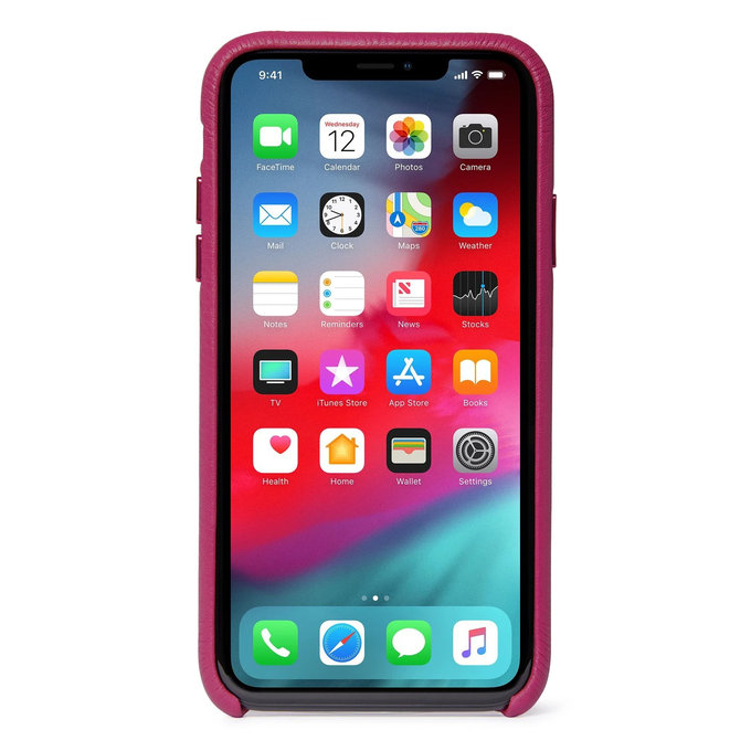 Decoded Leather Back Cover usnjena torbica za iPhone XR, roza