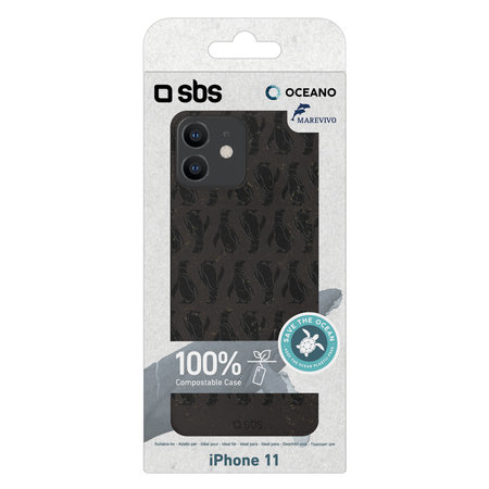 SBS - Ovitek Oceano za iPhone 11, 100% kompostljiv, pingvin