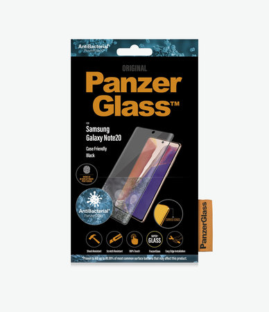 PanzerGlass - Tempered Glass Case Friendly za Samsung Galaxy Note 20, prstni odtis, črna