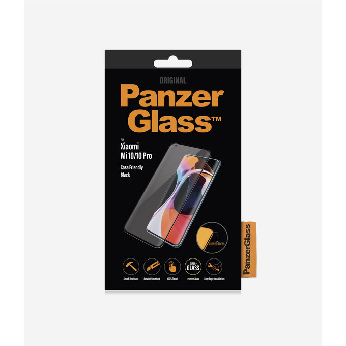 PanzerGlass - Tempered Glass Case Friendly za Xiaomi Mi 10, črna
