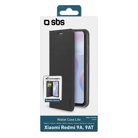 SBS - Ovitek Book Wallet Lite za Xiaomi Redmi 9A, 9AT, črn