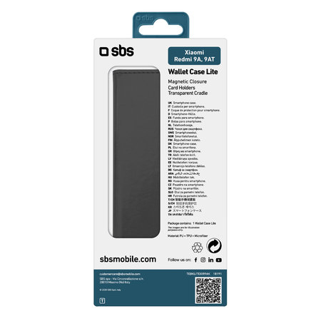 SBS - Ovitek Book Wallet Lite za Xiaomi Redmi 9A, 9AT, črn