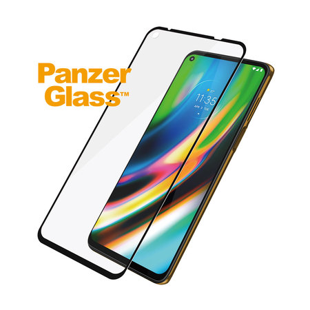 PanzerGlass - Kaljeno Steklo Case Friendly za Motorola Moto G9 Plus, črn