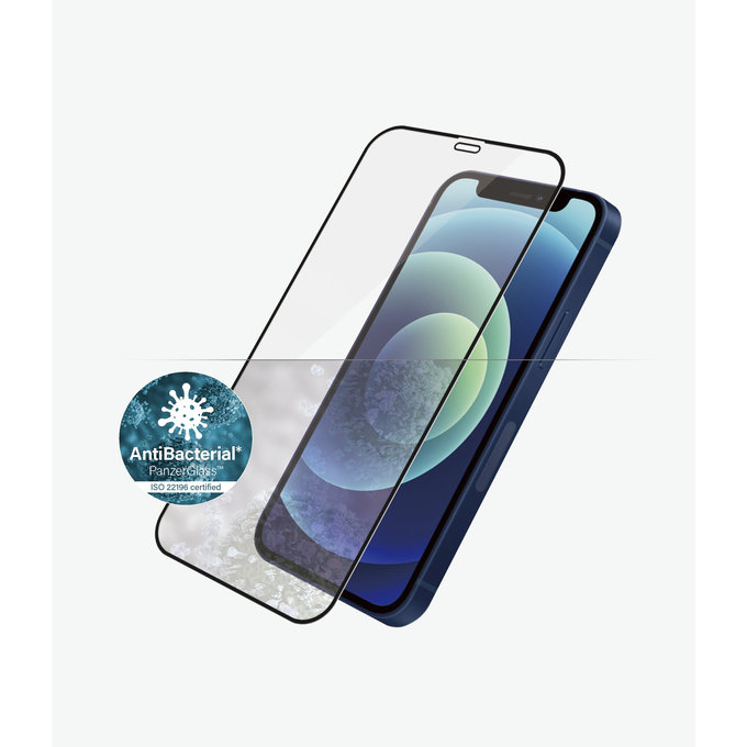 PanzerGlass - Kaljeno Steklo Case Friendly AB za iPhone 12 mini, črn