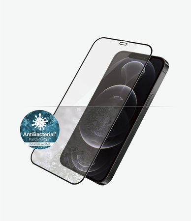PanzerGlass - Kaljeno Steklo Case Friendly AB za iPhone 12 in 12 Pro, črn