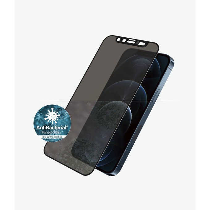 PanzerGlass - Kaljeno Steklo Privacy Case Friendly CamSlider AB za iPhone 12 Pro Max, črn