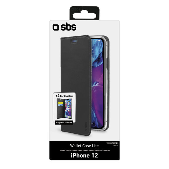 SBS - Ovitek Book Wallet Lite za iPhone 12 mini, črn