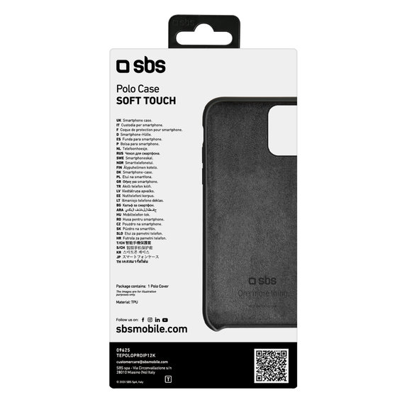 SBS - Ovitek Polo One za iPhone 12 mini, črn